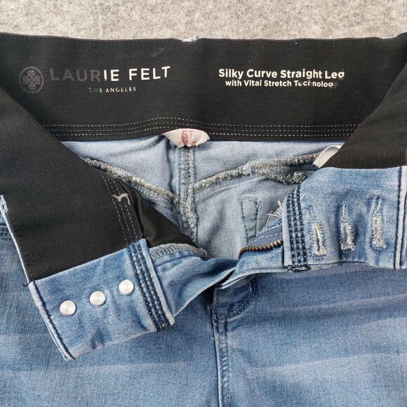 Laurie Felt Women’s Silky Straight Leg Jeans Size ST Light Wash Stretch Vital - Picture 3 of 12